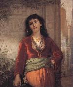John William Waterhouse The Unwelcome Companion-A Street Scene in Cairo Sweden oil painting artist